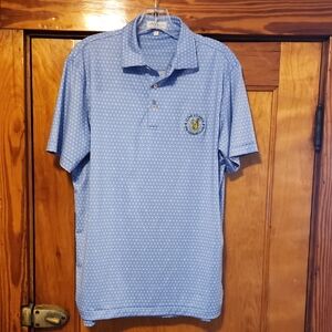 Peter Millar Summer Comfort Blue Polo Shirt The Country Club 122nd US Open Small